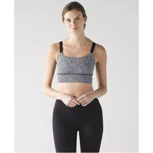 Lululemon Both Ways Bra Scatter Star Arctic Grey Black Size 4 EUC